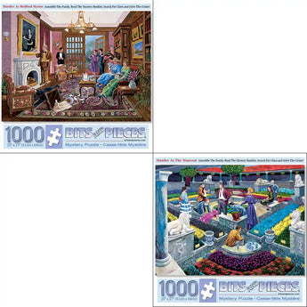 Set of 2 Murder Mystery Jigsaw Puzzles