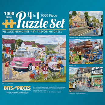 Village Memories  4in1 Multipack Jigsaw Puzzle Bundle by Trevor Mitchell