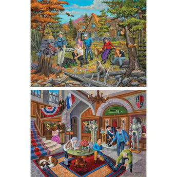 Set of 2 Murder Mystery Jigsaw Puzzles