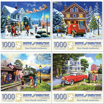 Set of 4 Kevin Walsh Jigsaw Puzzles