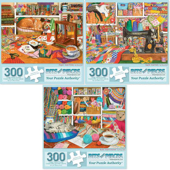 Set of 3 Tracy Hall Jigsaw Puzzles