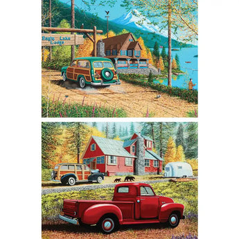 Set of 2 Mike Bennett Jigsaw Puzzles