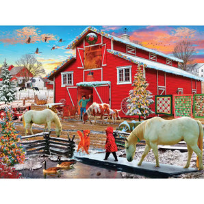 Christmas Spirit On The Farm Jigsaw Puzzle