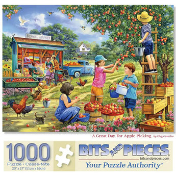 A Great Day for Apple Picking 1000 Piece Jigsaw Puzzle