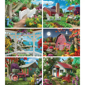 Set of 6 Alan Giana Jigsaw Puzzles