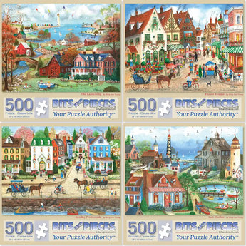 Set of 4 Mary Ann Vessey Jigsaw Puzzles