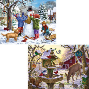 Set of 2: Winter Cheer Jigsaw Puzzles