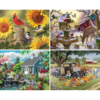 Set of 4 Adult Jigsaw Puzzles