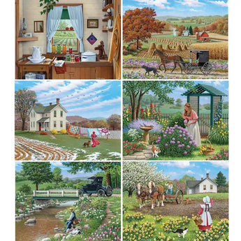 Set of 6 John Sloane Jigsaw Puzzles