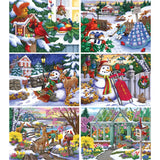 Set of 6 Nancy Wernersbach 300 Large Piece Puzzles