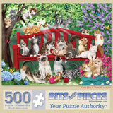 Cats On A Bench Jigsaw Puzzle