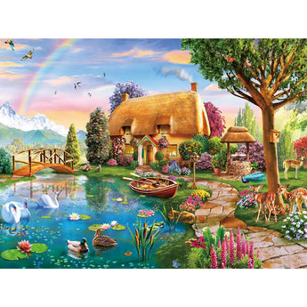 Lakeside Cottage 300 Large Piece Jigsaw Puzzle