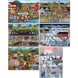 Set of 6 Sheila Lee Jigsaw Puzzles