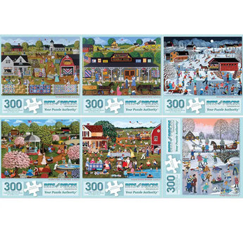 Set of 6 Sheila Lee Jigsaw Puzzles