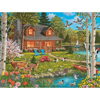 Springtime At The Lake Jigsaw Puzzle