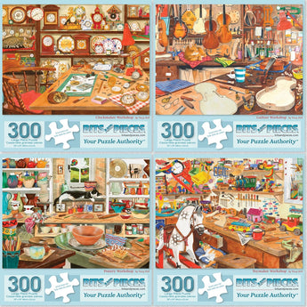 Set of 4 Tracy Hall Jigsaw Puzzles