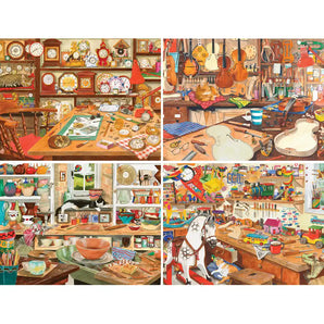 Set of 4 Tracy Hall Jigsaw Puzzles