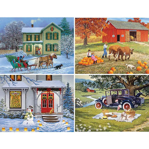 Set of 4 John Sloane Jigsaw Puzzles