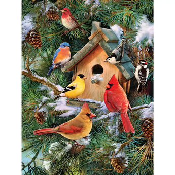 Winter Birds 300 Large Piece Jigsaw Puzzle