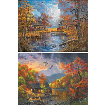 Set of 2 Abraham Hunter 1000 Piece Jigsaw Puzzles