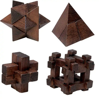 Set of 4 Wooden Puzzles Bits and Pieces