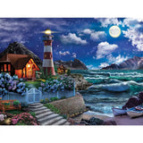 Lighthouse In The Night Jigsaw Puzzle