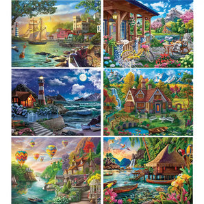 Set of 6: Image World Jigsaw Puzzles