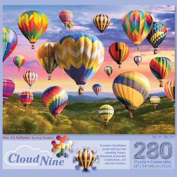 Hot Air Balloons Cloud Nine Tessellation Jigsaw Puzzle