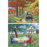 Set of 2 John Sloane 500 Piece Fall Jigsaw Puzzles 