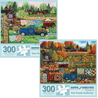 Set of 2 Debbi Wetzel Jigsaw Puzzles