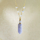 Perfume Bottle Pendant Necklace Amazonite