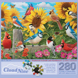 Feathered Friends and Sunflowers Cloud Nine Tessellation Jigsaw Puzzle