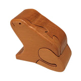 Wooden Frog Puzzle Box