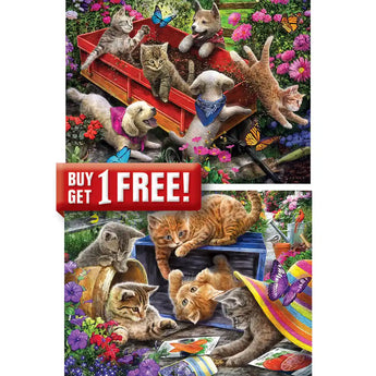 Set of 2 Larry Jones 500 Piece Jigsaw Puzzles