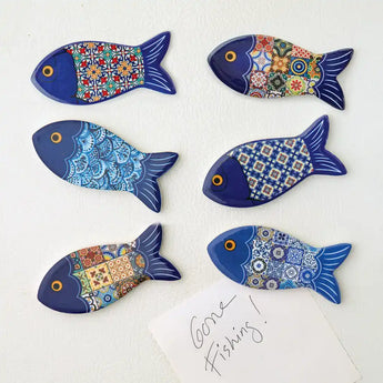 Set of 6 Designer Fish Magnets