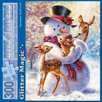 Snowman and Fawn Jigsaw Puzzle