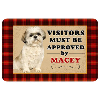 Personalized Dog Breed Visitors Approved Doormat