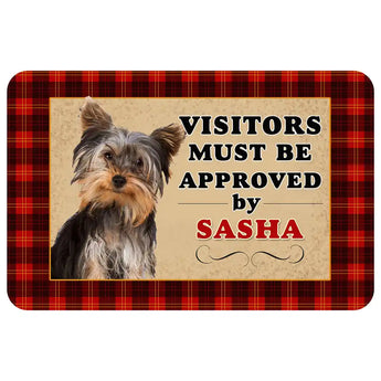 Personalized Dog Breed Visitors Approved Doormat