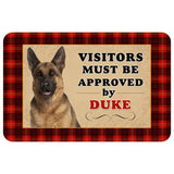 Personalized Dog Breed Visitors Approved Doormat