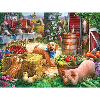 Set of 6 Larry Jones 300 Large Piece Jigsaw Puzzles Bits and Pieces