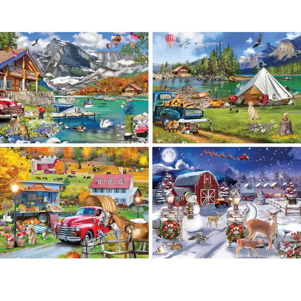 Set of 4 ALI Innis Jigsaw Puzzles