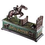 Show Jumper Cast Iron Bank