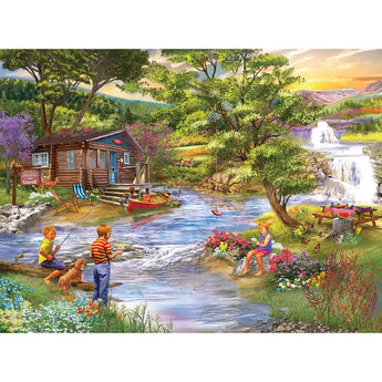 Set of 2 Cottage Life 1000 Piece Jigsaw Puzzles Bits and Pieces