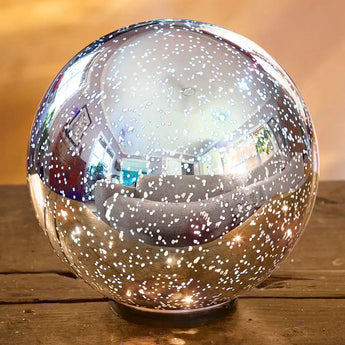 Spectacular Illuminated Mercury Glass Ball