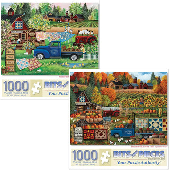 Set of 2 Debbi Wetzel Jigsaw Puzzles