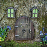 Fairy Door Glow in the Dark Windows Garden Sculpture Set