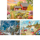 Set of 3 Alan Giana 300 Large Piece Jigsaw Puzzles