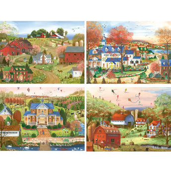 Set of 4 Mary Ann Vessey 300 Large Piece Jigsaw Puzzles