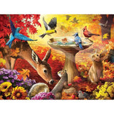 Autumn Birdbath 500 Piece Jigsaw Puzzle