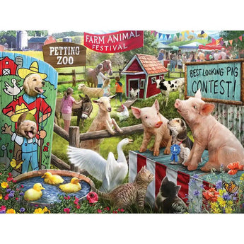 Farm Animal Festival 300 Large Piece Jigsaw Puzzle